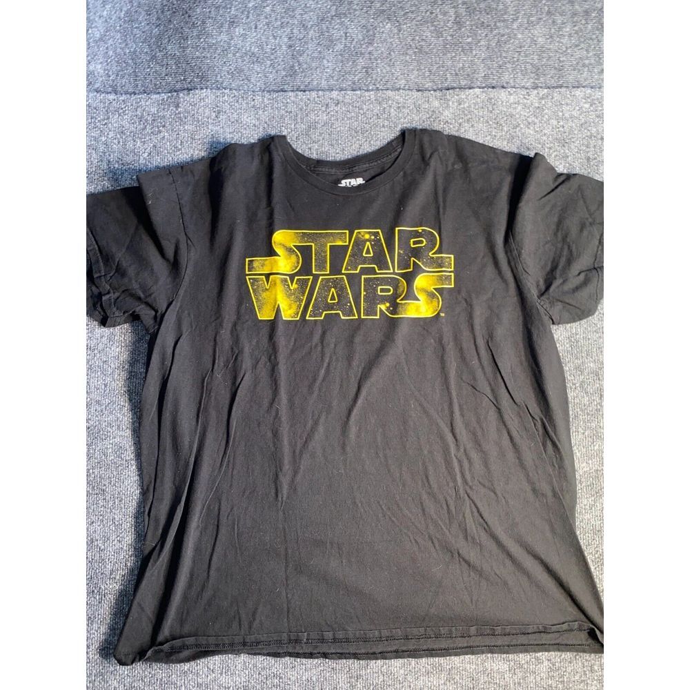 Star Wars T-Shirt Mens Size 2XL Black Cotton Graphic Print Short Sleeve Pullover